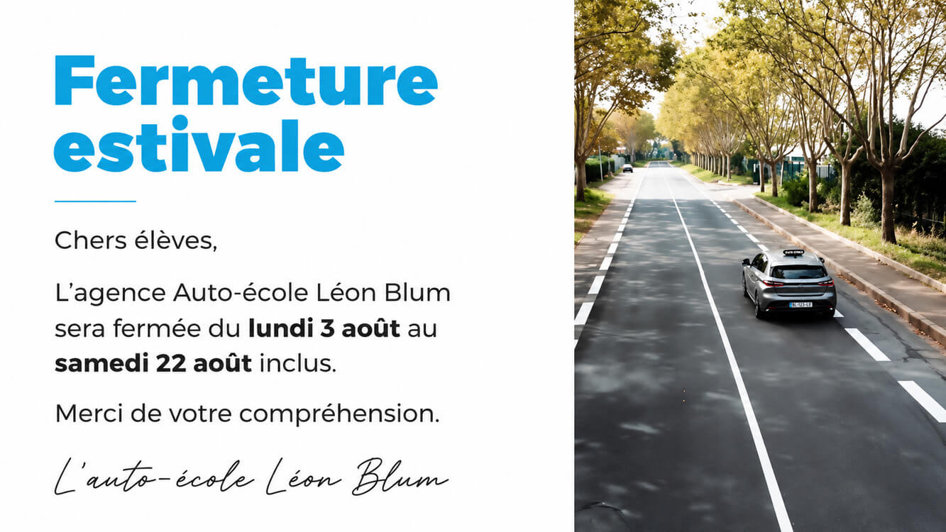 Fermeture estivale AE Léon Blum